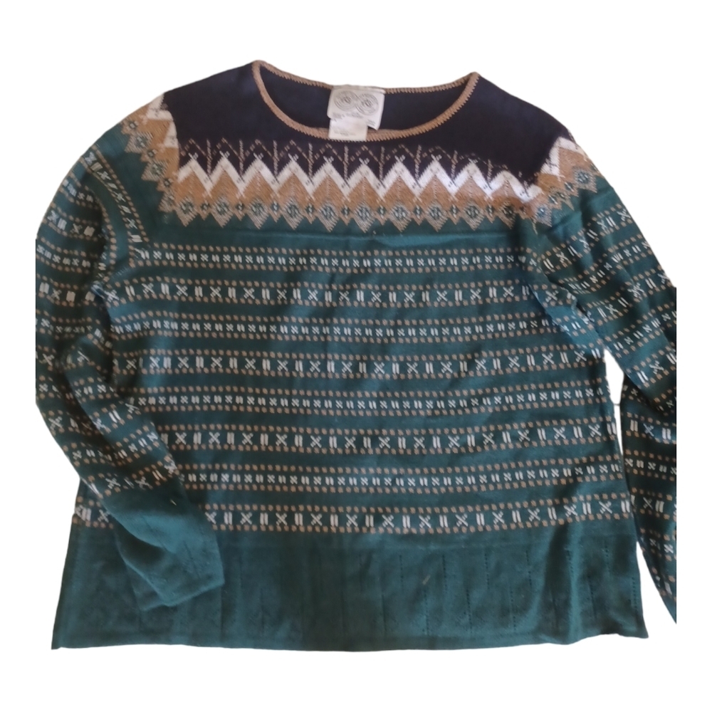 Authentic Glen sport travel wear cotton acrylic blend sweater L
